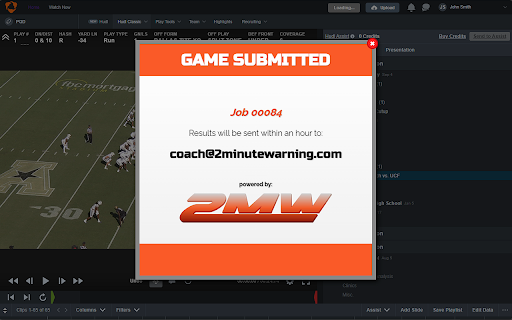 2 Minute Warning - Hudl Extension screenshot 1