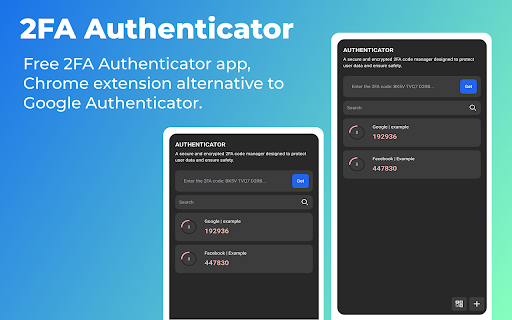 2FA Authenticator screenshot 1