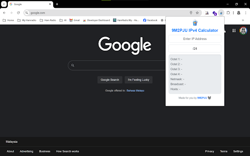 9M2PJU IPv4 Calculator screenshot 1