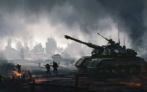 A dark and intense digital painting screenshot 1