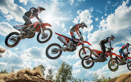 A dirt bike rider speeds screenshot 1