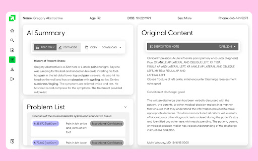 Abstractive Health Chrome Extension screenshot 1