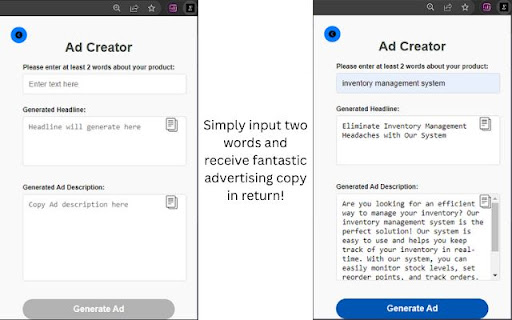 Ad Copy Pasta Writer screenshot 1