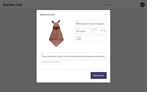 Add to Rocket-List screenshot 1