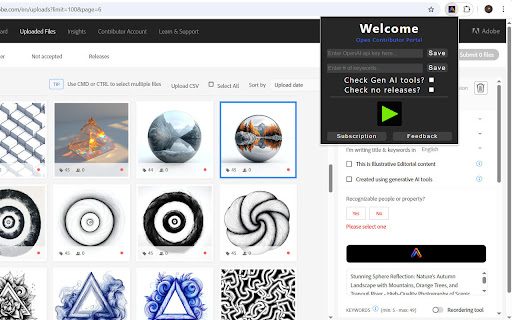 Adobe Stock Metadata Automation screenshot 1