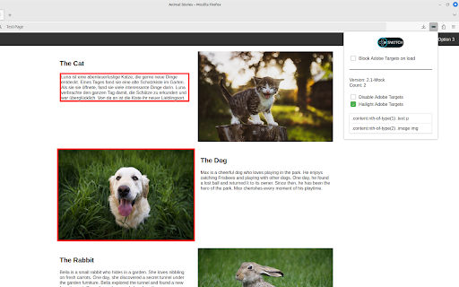 AdobeTargetSwitch screenshot 1