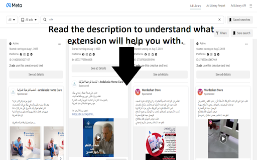 Ads Library Expander screenshot 1