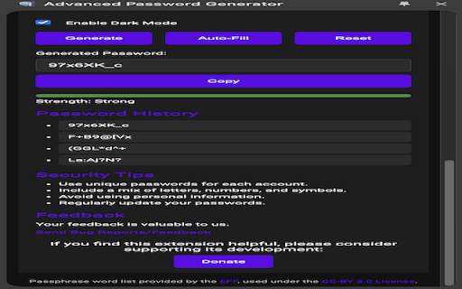 Advanced Password Generator screenshot 1