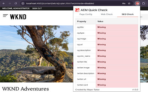 AEM Quick Check screenshot 1