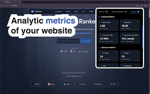 AEO Analyzer: AI Website Optimizer screenshot 1