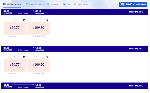 AeroSosa Show Free Seats screenshot 1