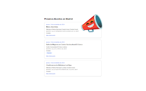 Agenda Eventos Madrid screenshot 1