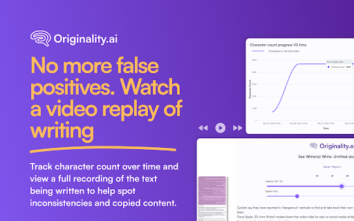 AI Detector and Human Writing Report - Originality.ai screenshot 1