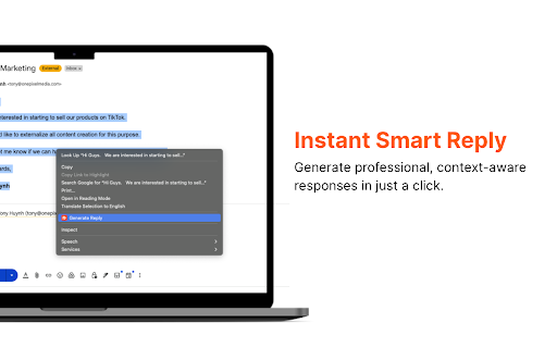 AI Email Generator - Repliio screenshot 1