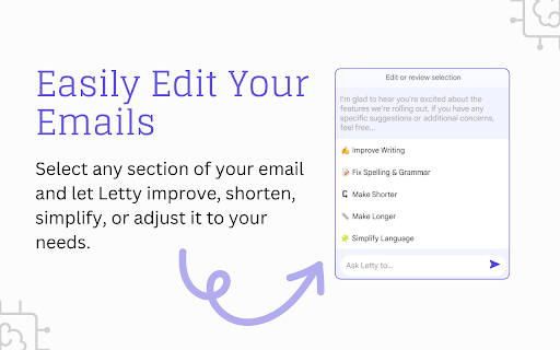 AI Email Writer for Gmail - Letty screenshot 1