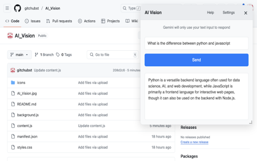 AI Vision - Screenshot & ask - free visual AI query tool with Gemini screenshot 1