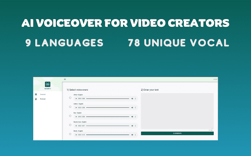 AI Voiceover for Video Creators screenshot 1