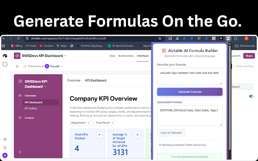 Airtable AI Formula Builder screenshot 1