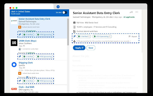 AiTou: H1B Visa Sponsor Checker screenshot 1