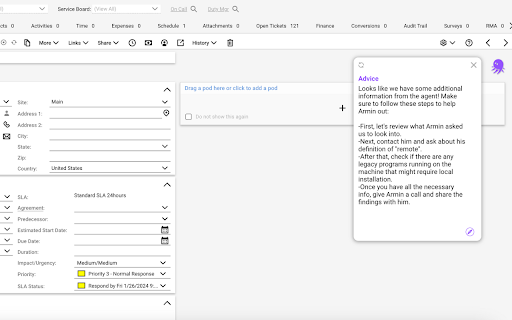 Alga - AI Ticketing Assistant for MSPs screenshot 1