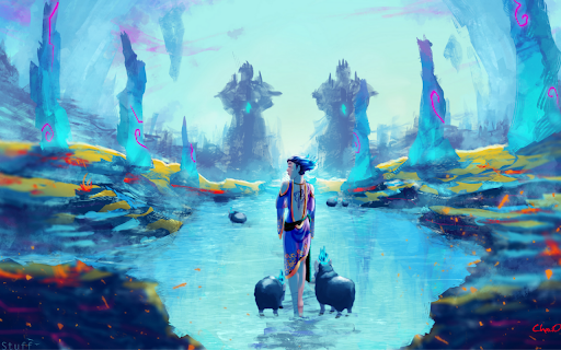 Alien Water Landscape screenshot 1