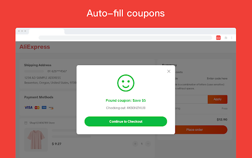 Aliexpress coupon&promo code finder screenshot 1