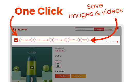 AliSave | Download AliExpress Images & Videos screenshot 1