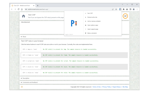 Allow CSP: Content-Security-Policy screenshot 1