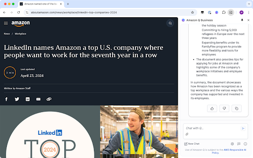Amazon Q Business screenshot 1