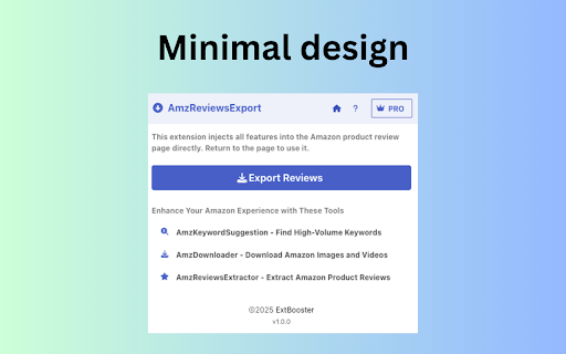 Amazon Reviews Export - Extractor Amazon Reviews screenshot 1