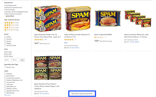 Amazon Unsponsor screenshot 1