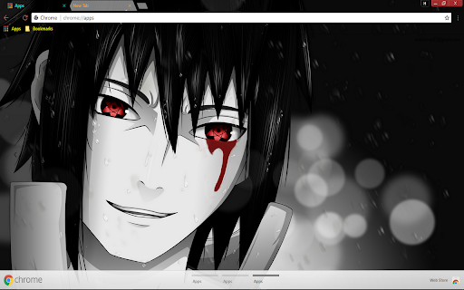 Anime Blood Naruto Sasuke screenshot 1