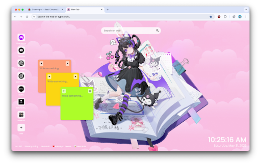 Anime Girl and Kuromi Live Wallpaper screenshot 1