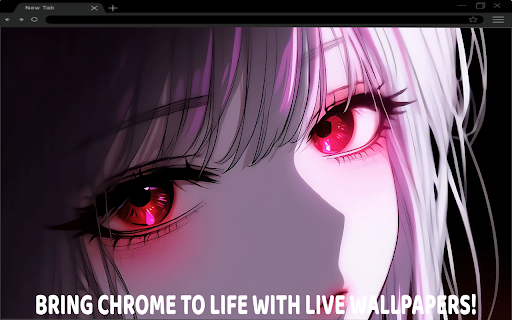 Anime Girl Eyes Rose Bloom Live Wallpaper screenshot 1