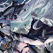Anime Girl Warrior White Hair Skadi Arknights - Anime Theme logo