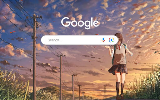 Anime School Student Girl - Anime Theme screenshot 1