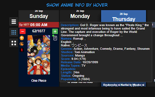 AnimeSchedule Enhancer screenshot 1