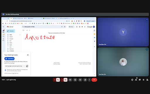 Annotate & Record for Google Meet: Visible to everyone including presenter screenshot 1