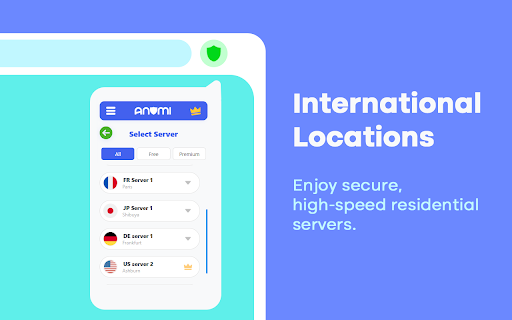 Anomi VPN - Free Residential VPN for Chrome screenshot 1