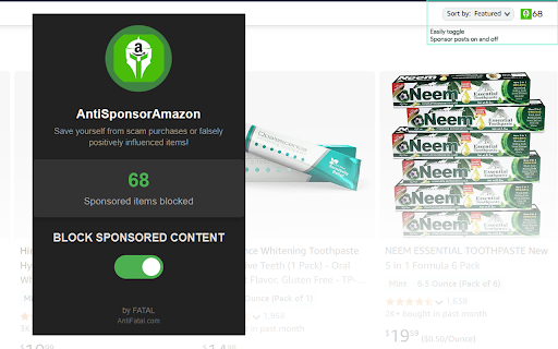 AntiSponsorAmazon by FATAL screenshot 1