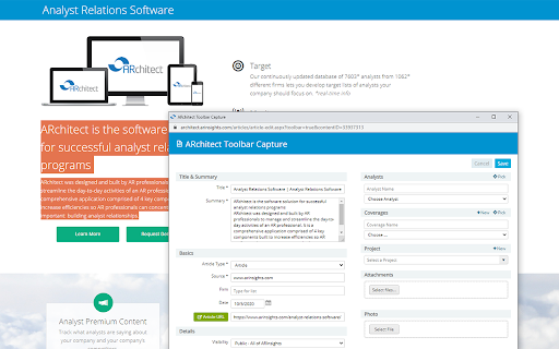 ARInsights Web Capture Addon screenshot 1