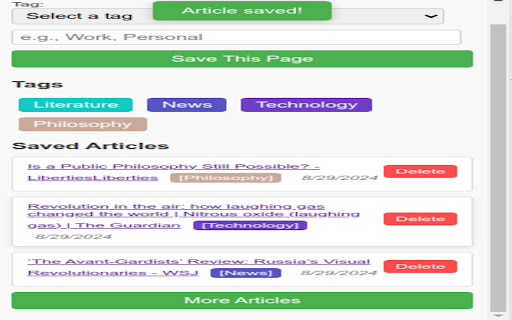 Article Vault screenshot 1