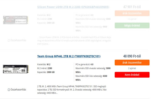 Arukereso Extension screenshot 1