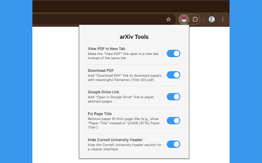 arXiv Tools screenshot 1