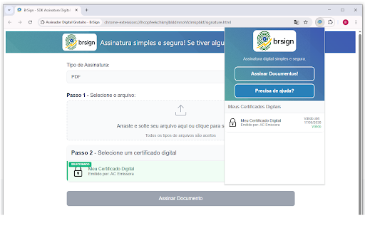 Assinador Digital Gratuito - BrSign screenshot 1