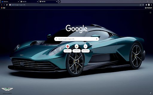 Aston Martin Valhalla New Tab screenshot 1