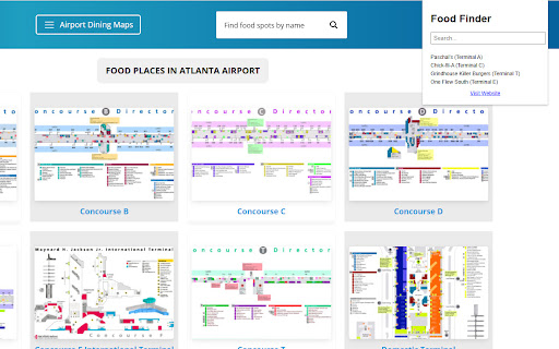 Atlanta Airport Food Finder screenshot 1
