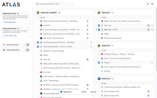 Atlas - Tab Manager screenshot 1