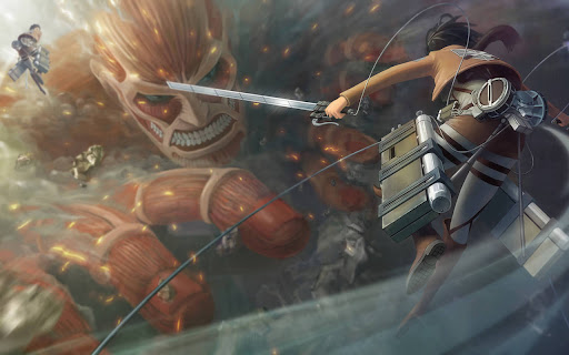 Attack on Titan - Colossal vs Mikasa screenshot 1