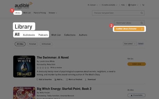 Audible Library Extractor screenshot 1